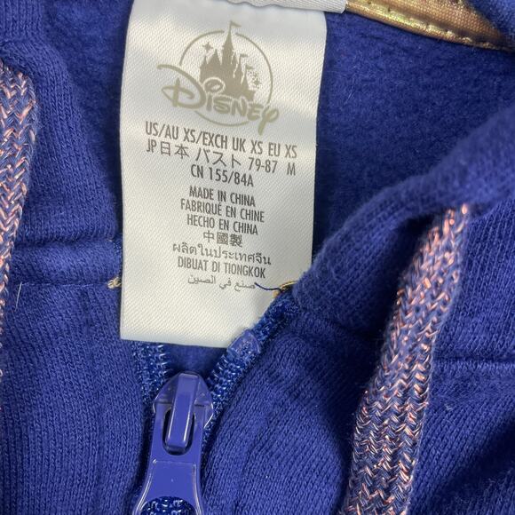 Disney World Hoodie Extra Small Blue 50th Anniversary Full Zip Hooded Sweatshirt - Picture 5 of 12